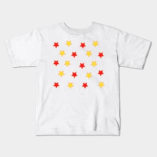 Red and Gold Stars Kids T-Shirt